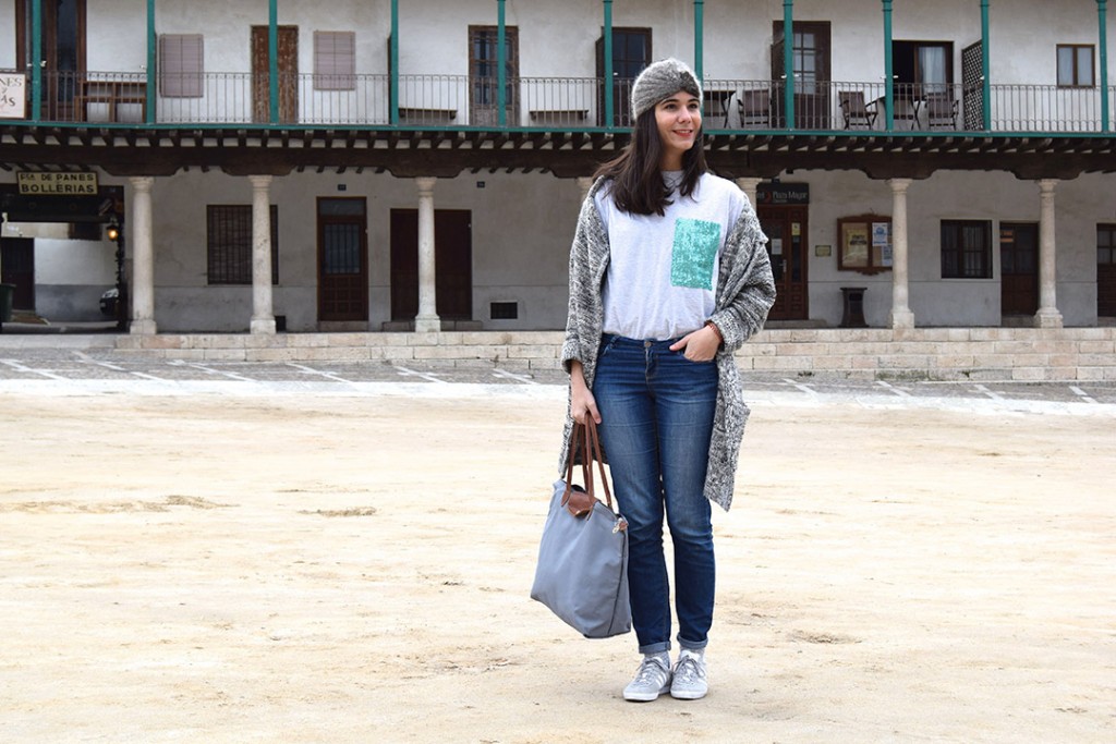 look con bolso de longchamp
