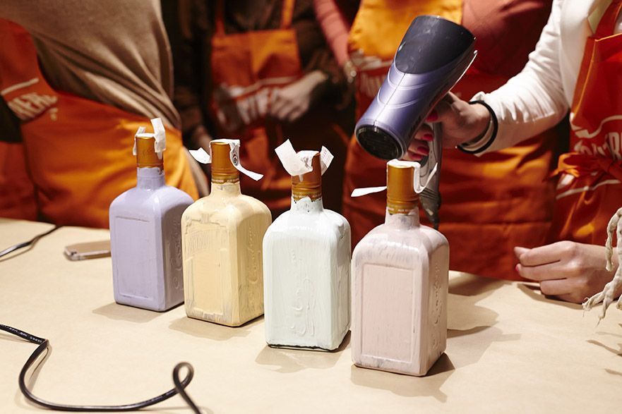 botellas con chalk paint